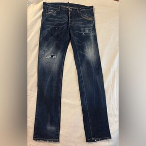 DSQUARED2 Distressed Blue Skinny Jeans